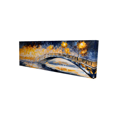 Blue Bridge Bedroom Canvas - Bridge in the Moonlight Decor