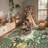 Floral Machine Washable Rugs with Rubber Backing for Living Room Non Slip Stain Resistant Carpet for Bedroom Living Room-1125286807