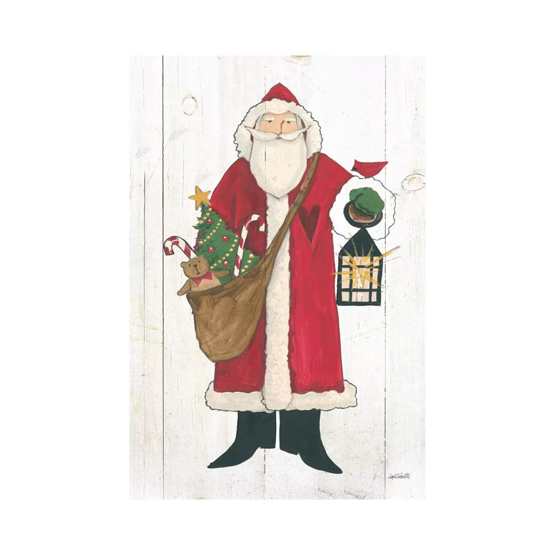 Vintage St Nick I by Anne Tavoletti - Wrapped Canvas Painting, 66.04cm H x 45.72cm W x 1.91cm D