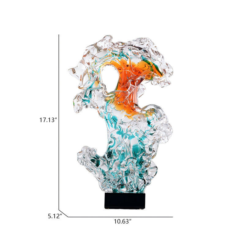 Modern Minimalist Gradient Taihu Stone Crystal Liuli Ornament