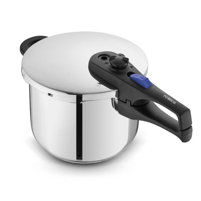 Tower T920004S4L Express Pressure Cooker with Bakelite Lid Lock System, Visual Pressure Indicator, 4 Litre, Stainless Steel