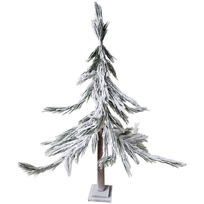 Arbre de Noël artificiel en forme de pin lourdement floqué - 47 po