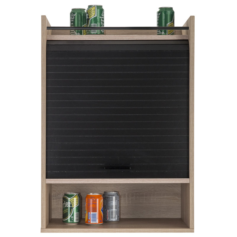 Eoin 76.6cm Kitchen Pantry, Oak/Black