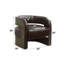 Fauteuil d'appoint Feyre, cuir fleur espresso