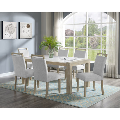 Mobilier de salle à manger contemporain en pierre de marbre