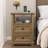 Chaky 2 - Drawer Nightstand with Storage and Built-In Outlets-897106177-934842401