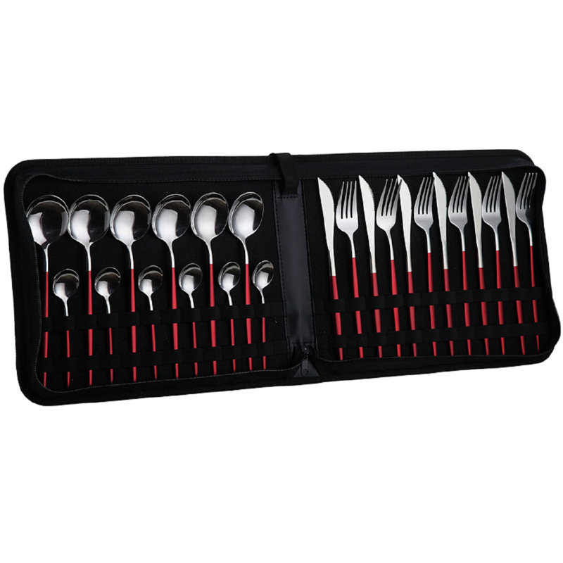 Ensemble de couverts en acier inoxydable Paloff, Rouge / argenté