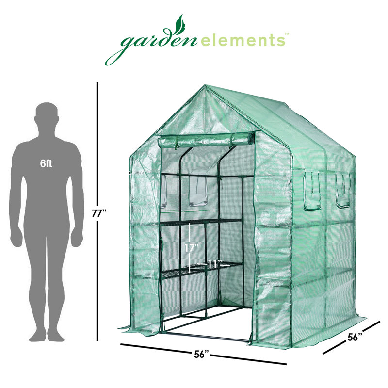56.22" W x 56.22" D Greenhouse, Green