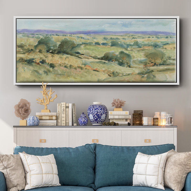Soft Lavender Sky I- Framed Canvas