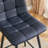Black Metal Leg Bar Chair Of Two, Checkered Design, Bars, Living Spaces Two - Piece , Ergonomic Seat, Cross Brace Reinforcement-1680463124
