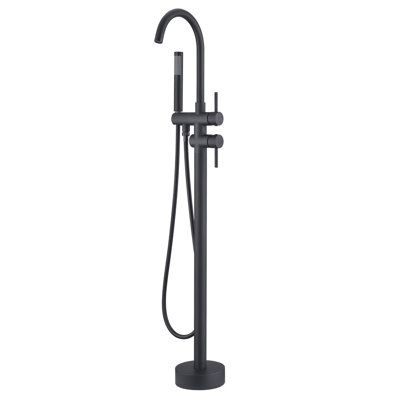 Single-lever floor-mounted bathtub faucet