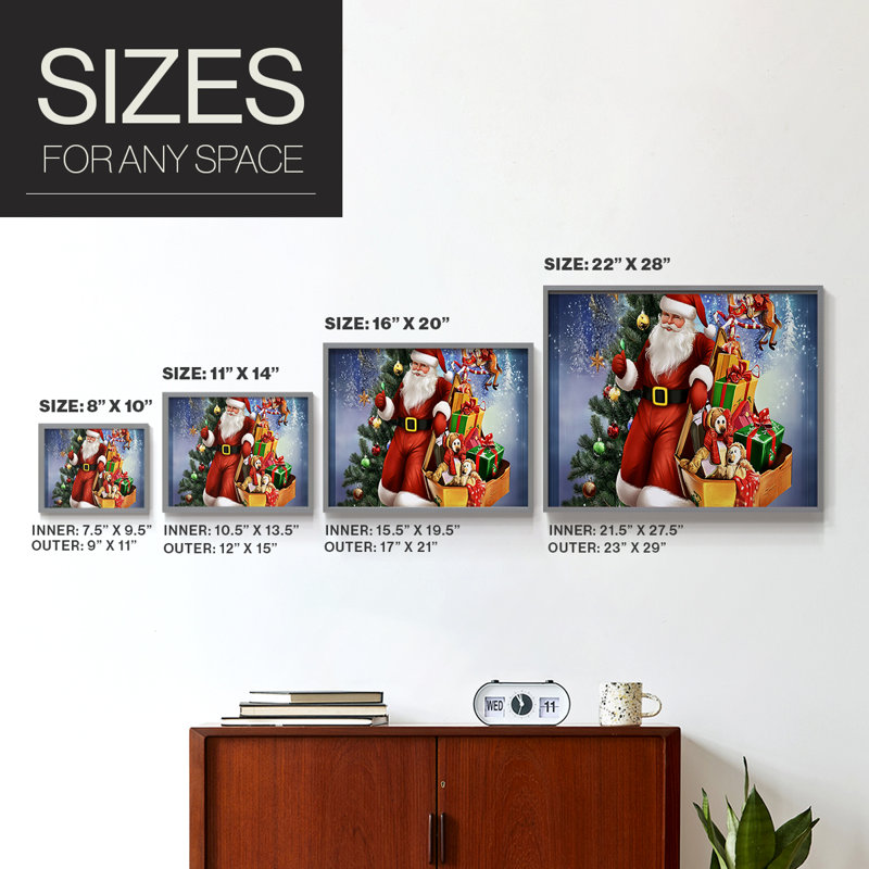 «Chirstmas Art», impression encadrée XX, H 16 po x l 20 po, Gris