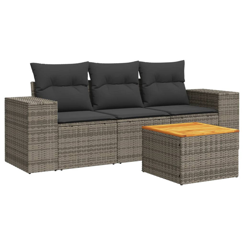 Vidaxl Garden Sofa Set Grey