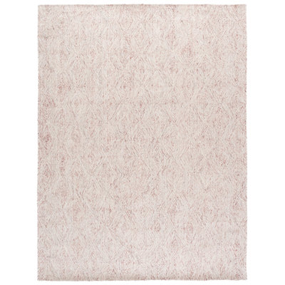 Starleen Hand Tufted Wool/Cotton Geometric Rug in Rust/Beige