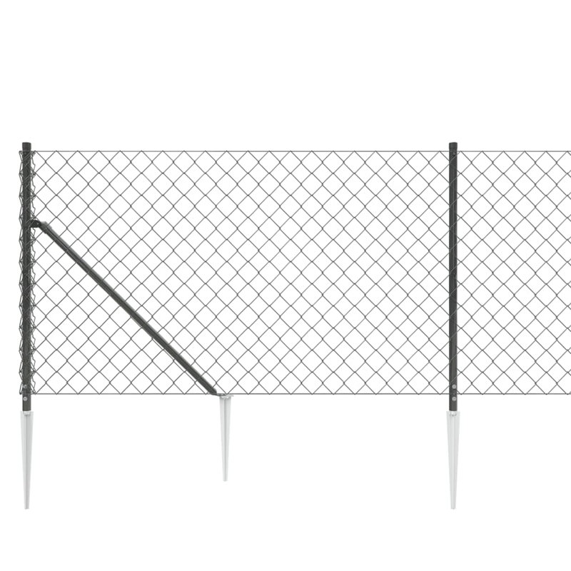 Brealynn Metal Fencing, 100cm H x 2500cm W, Anthracite