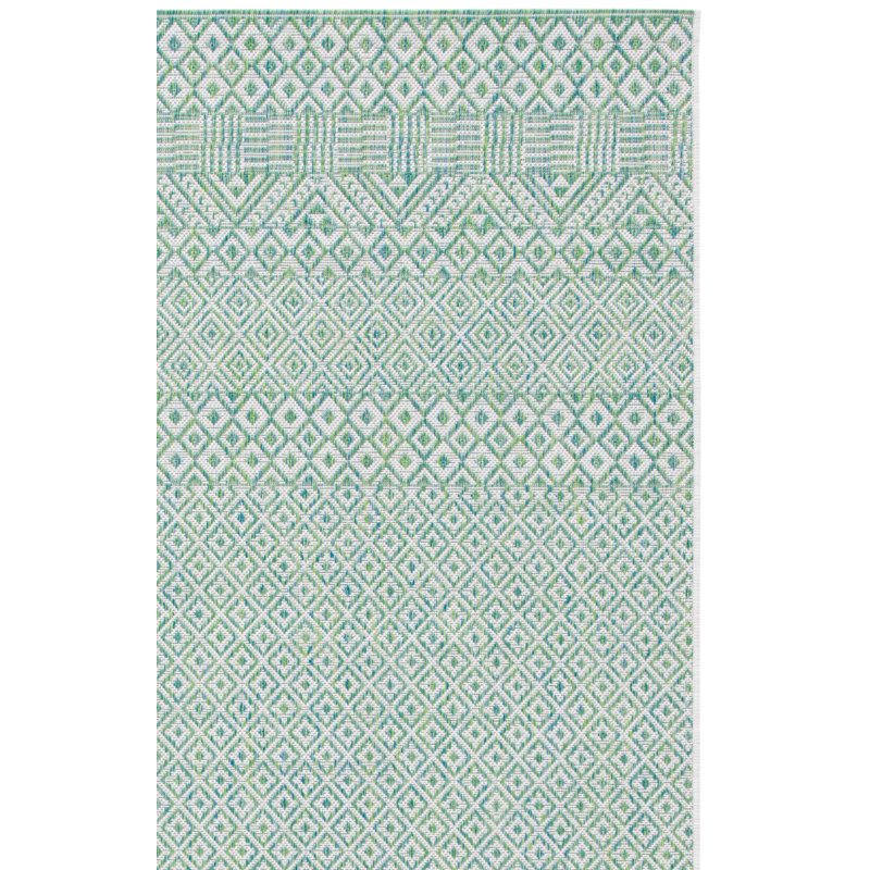 Tapis intérieur / extérieur vert Elio, Tapis de couloir 2 pi 3 po x 10 pi