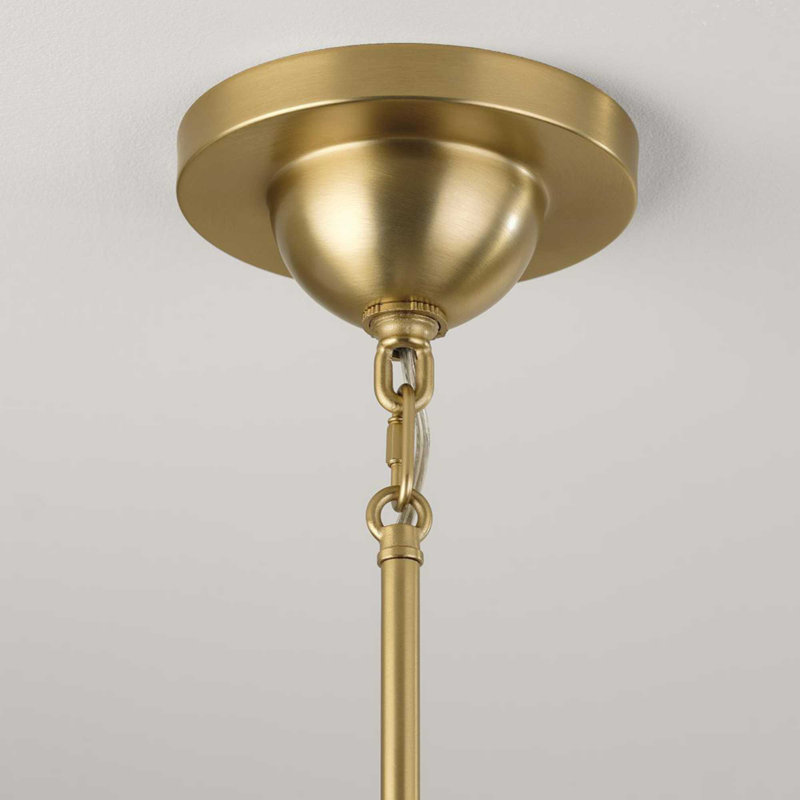 Nouveau luminaire suspendu traditionnel 1 lumière, Or brossé