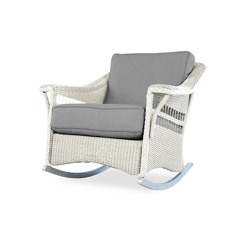Nantucket Outdoor Rocker Chair, Callen Driftwood, Antique White