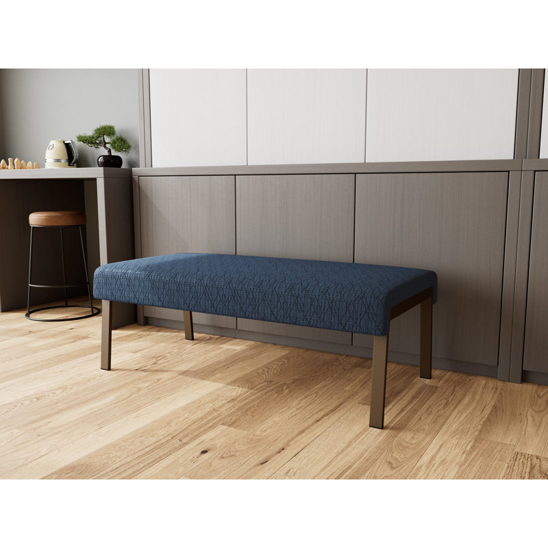 Banc en métal 2 places Waterfall, Bronze, Noir Patriot Plus - Vinyle lavable au chiffon