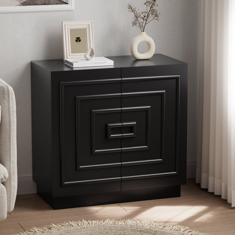 Armoire de rangement 2 portes Modern Modern, Noir