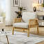 67.5Cm Wide Linen Lounge Chair-1325413568