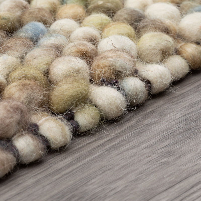 Nevlin Hand Woven Area Rug, Rectangle 140cm x 200cm, Green