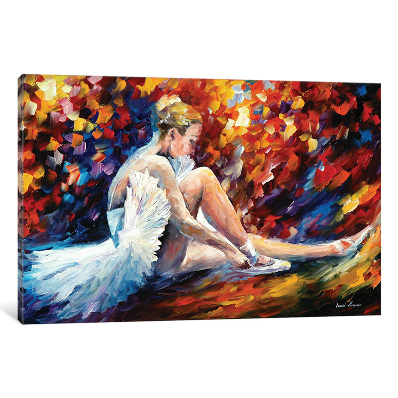 « young ballerine », art mural sur toile tendue, H 8 po x l 12 po x P 0,75 po, Pas de tapis, Toile tendue