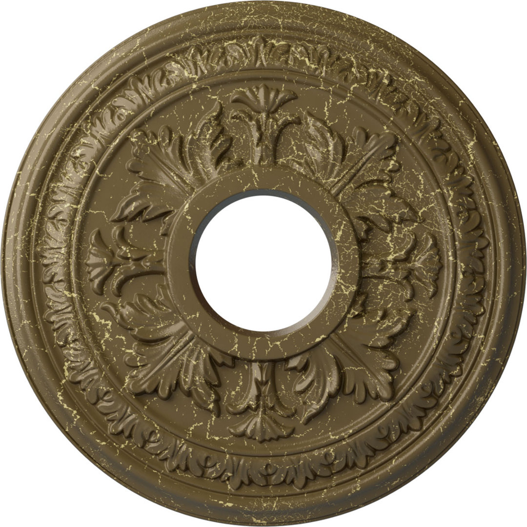 Endurathane Baltimore Ceiling Medallion, 15 3/8"OD x 4 1/4"ID x 1 1/2"P (Fits Canopies up to 5 1/2") Ekena Millwork 