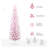 HOMCOM 7' Pink Snow-Flocked Artificial Pencil Christmas Tree with Stand