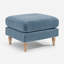 Emrie Upholstered Fabric Armchair & Pouffe Footstool With Rubberwood Legs - Classic Design