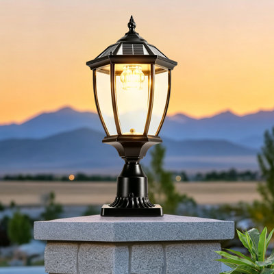 Ensemble de 2 lanternes solaires solaires d'extérieur à DEL pour jardin, patio et patio, H 20 po