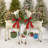 Set Of 2 48" Tall Large Iron Reindeer With Pinecone Bow