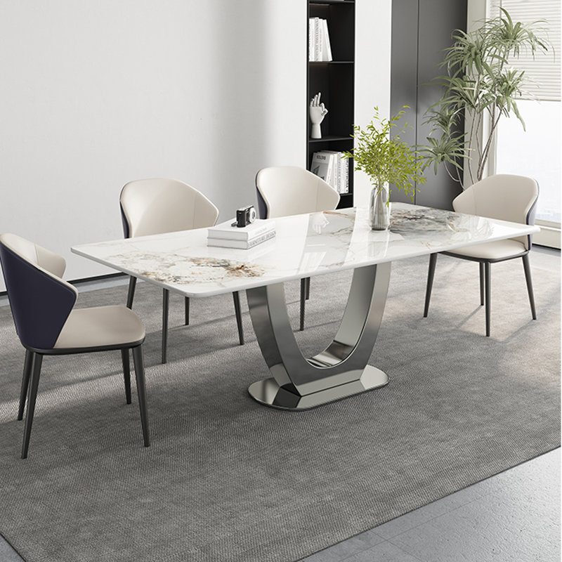 Ensemble de salle à manger rectangulaire, H 29,53 po x L 55,12 po x l 31,5 po, table and 6 chairs