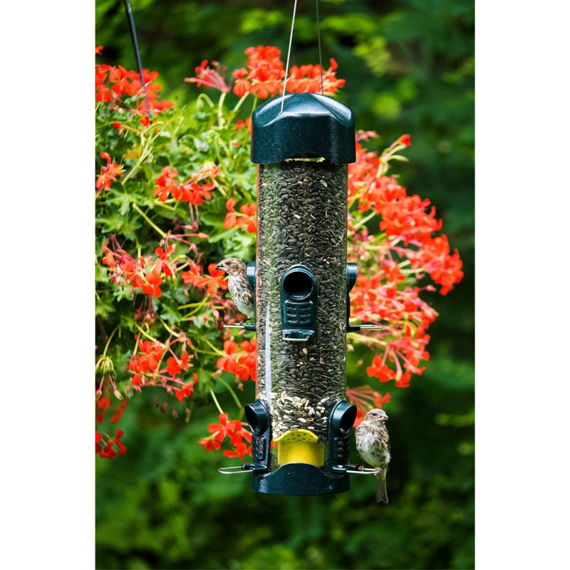 Brome Mega 600 Tube Wild Bird  Feeder, Green