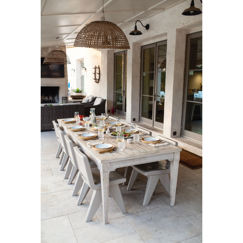 Fresco Outdoor Dining Side Chair, Concrete Gray