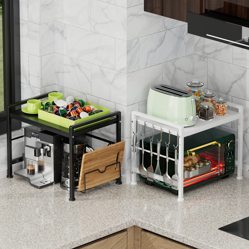 Afsana Steel Baker's Rack with Microwave Compatibility, White