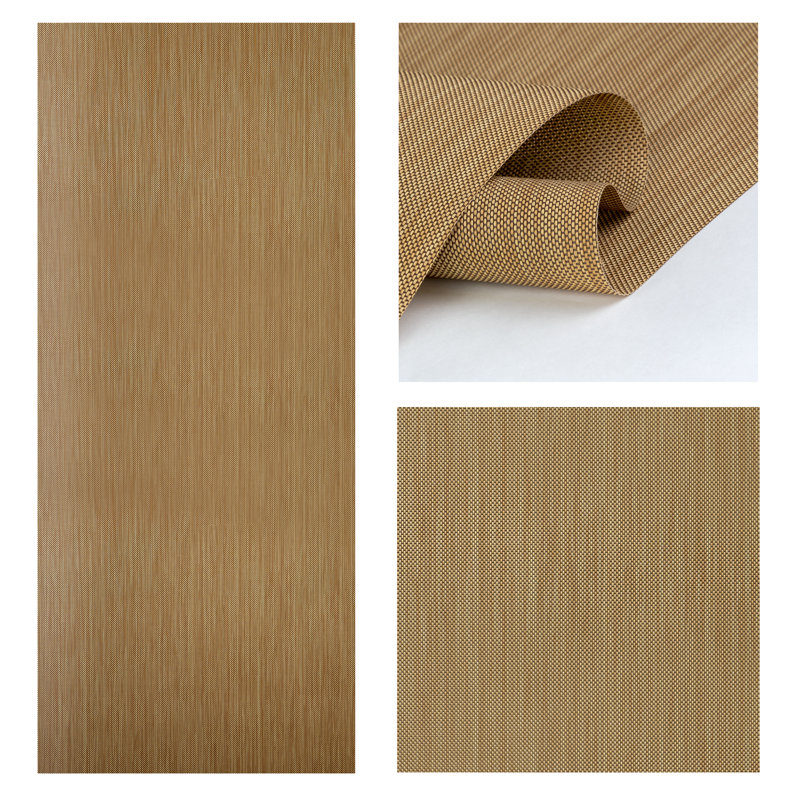 Dappled Gold 8-Panel Double Rail Satin Nickel Panel Track 130"-175"W x 116"H, Panel width 23.5"