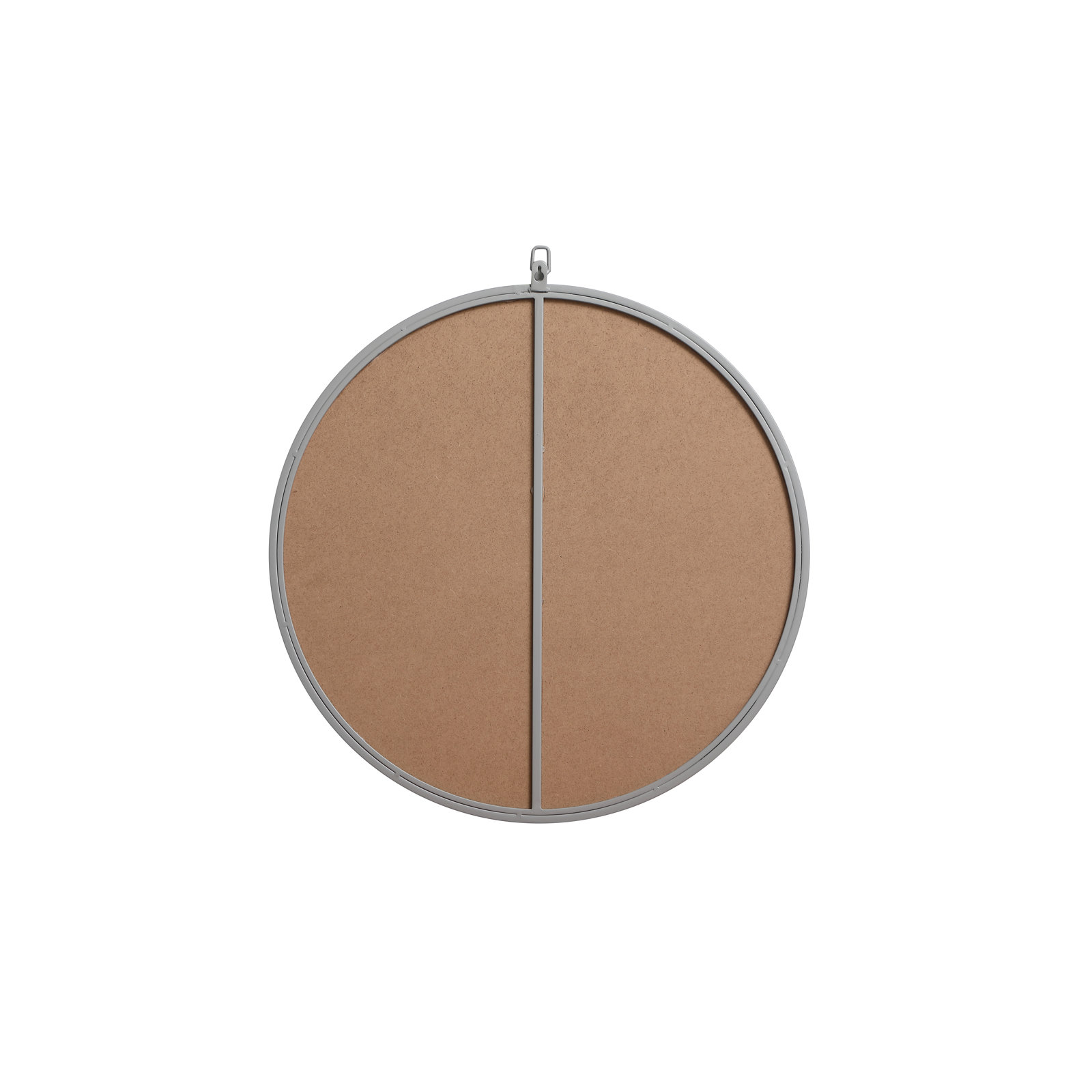 Cassie Metal/Manufactured Wood Round Wall Mirror, 24" x 24", White