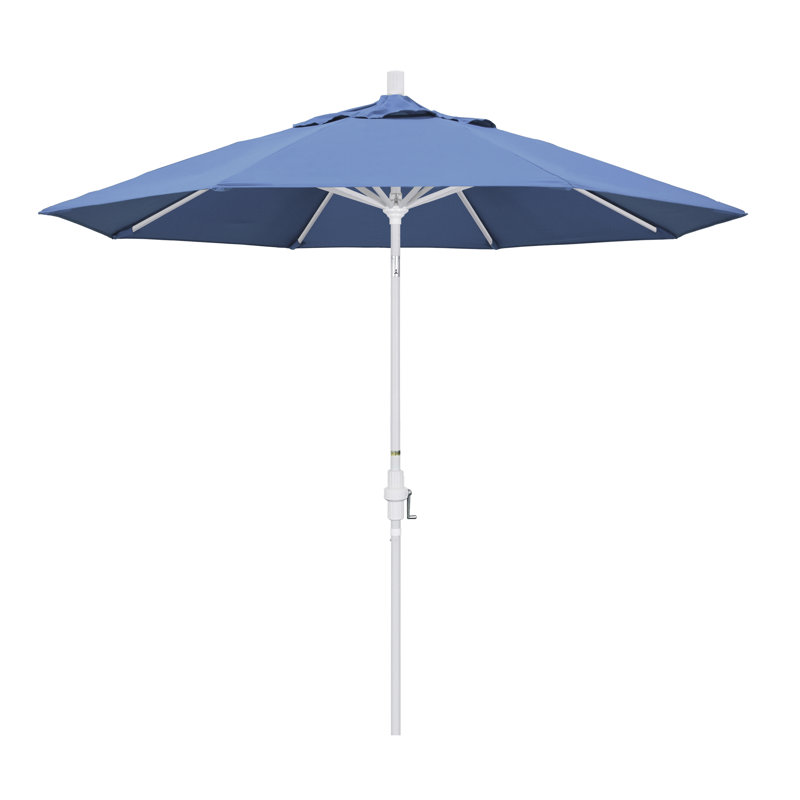 Parasol 9 'Market Sunbrella, Performance bleu givré