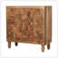 Armoire Marbella en bois massif, brun, 2 tiroirs