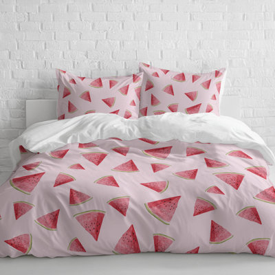 Summer Melon 3- Piece Decorative Lightweight Comforter Set