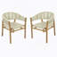 Ensemble de 2 chaises d'extérieur pour l'extérieur, beige et beige-853886182