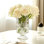 Vase piédestal en cristal nervuré, vase décoratif en verre pour fleurs et centres de table