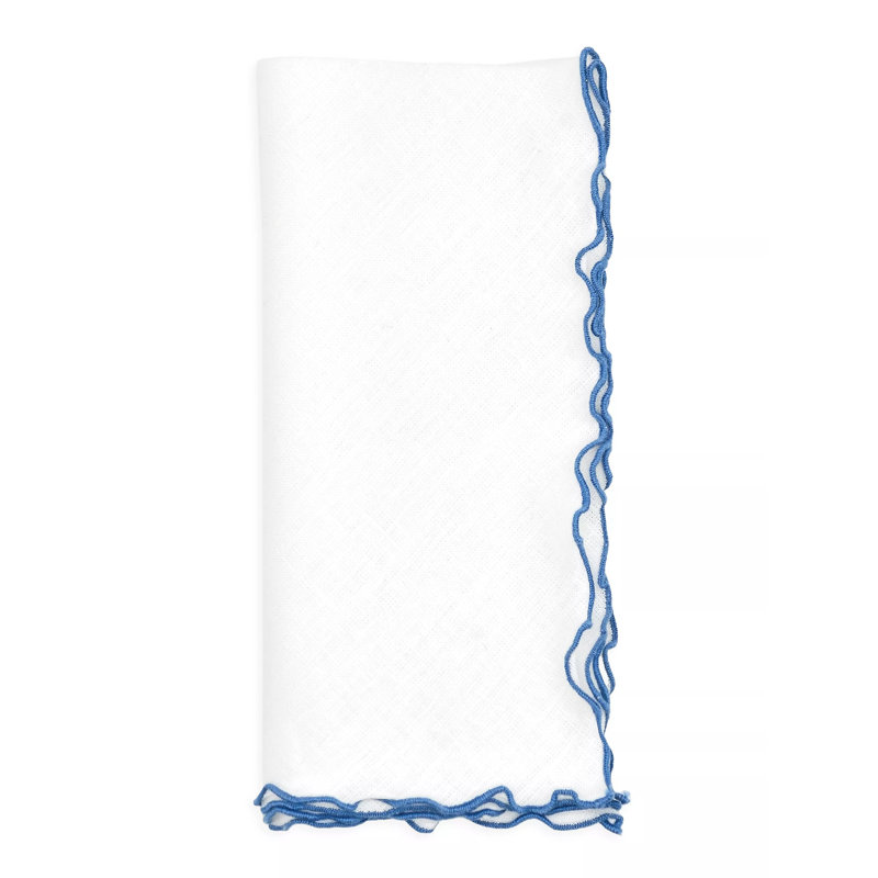 Lettuce Edge Napkin, Set Of 4, White/Paradise