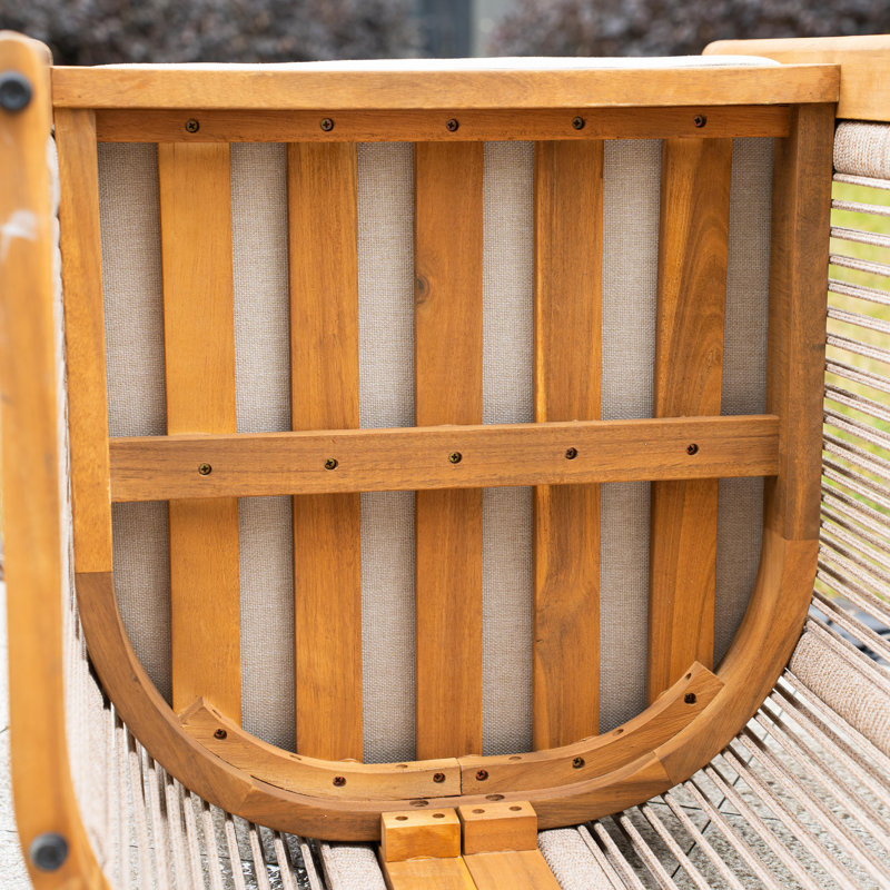 Chaise de patio en bois d'acacia Adwoa