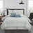 Clarion Pink 7 Piece Chic Striped Comforter Set-1729148349-1729148337