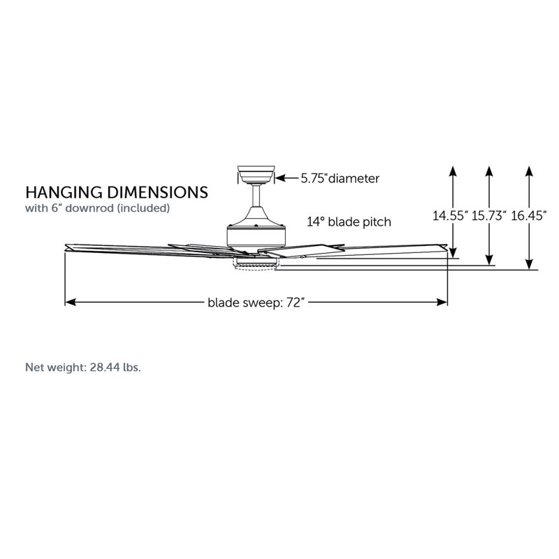 Levon Custom Indoor/Outdoor Smart Ceiling Fan DC Motor - Dark Bronze, Dark Bronze