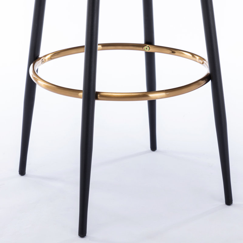 Boatwright Upholstered Counter Stool with Metal Frame