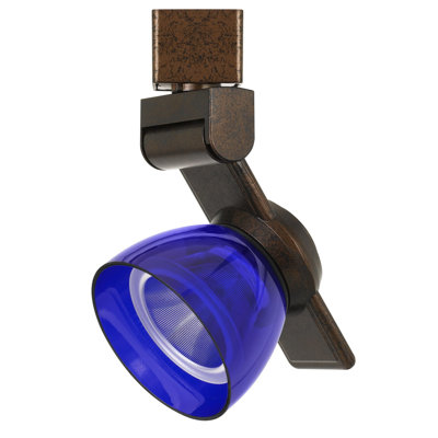 Cal Lighting Rust Projecteur DEL sur rail à intensité variable 12 W - Hauteur 15 cm (6 po) - 750 lumens - IRC 90 - 3000 K - Rotation à 355° - Angle de faisceau de 36° - Éclairage intérieur