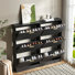 3 Tier 18 Pair Shoe Cabinet,Entryway Shoe Organizer